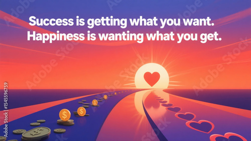 A path with coins on it, and the words 