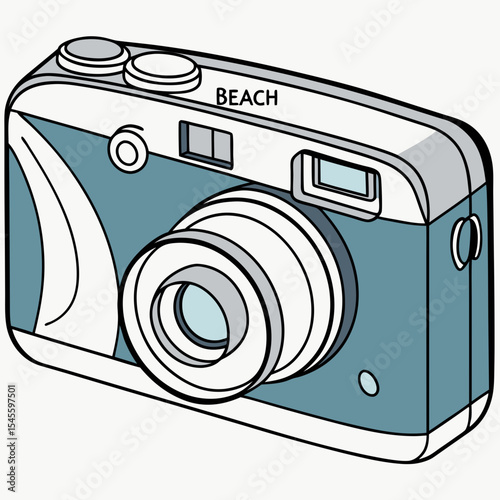Vintage camera beach vacation photography memories