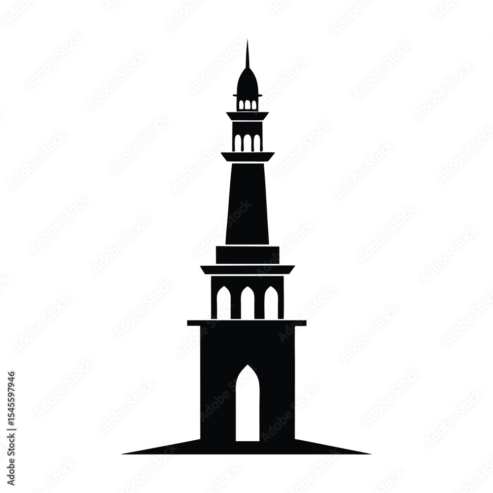 Fototapeta premium silhouette of mosque