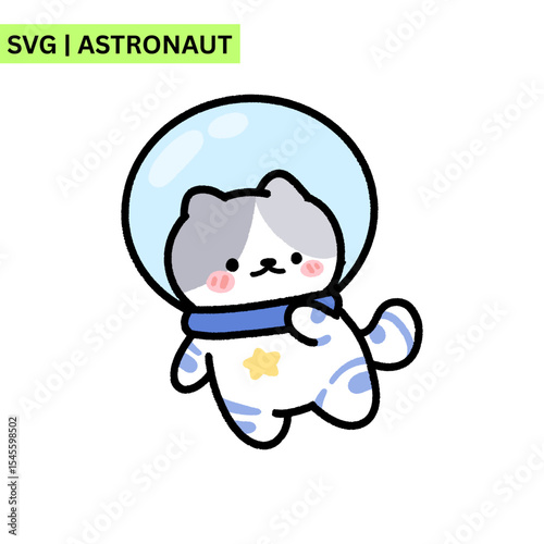 A sleek astronaut vector logo featuring an astronaut in a modern space suit, symbolizing exploration and the spirit of adventure in a minimalist design.