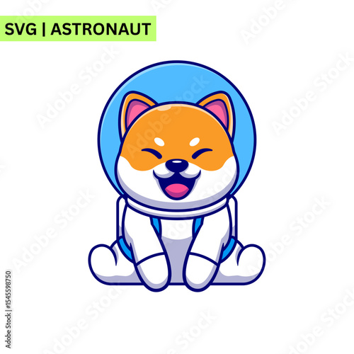 A dynamic astronaut vector logo featuring an astronaut in a space suit with a futuristic design, symbolizing innovation and exploration in a sleek style.