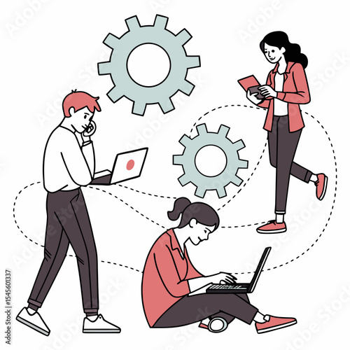 Teamwork collaboration business people working together