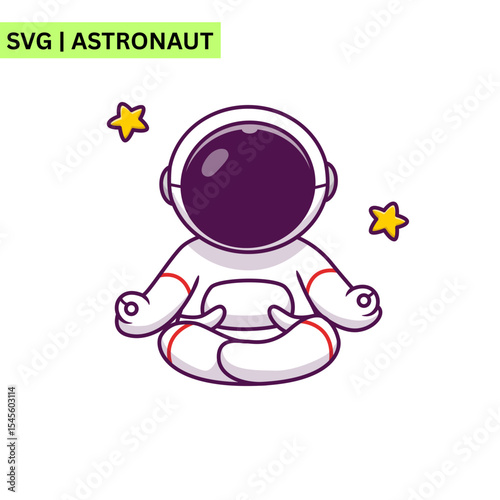 A sleek astronaut vector design showcasing an astronaut with glowing elements in their suit, representing innovation and the future of space exploration in a modern format.