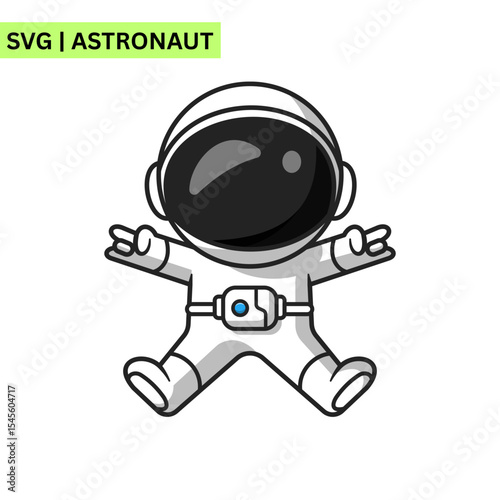 A whimsical astronaut vector design illustrating an astronaut planting flowers on a distant planet, emphasizing creativity and hope in a colorful artistic style.