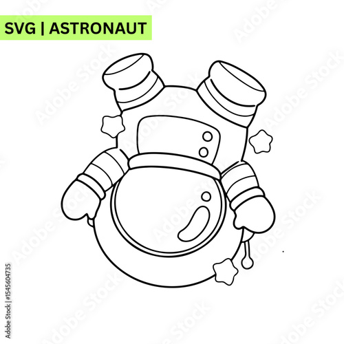 A playful astronaut illustration of a cute astronaut floating with a space puppy, embodying joy and companionship in a bright and engaging way.