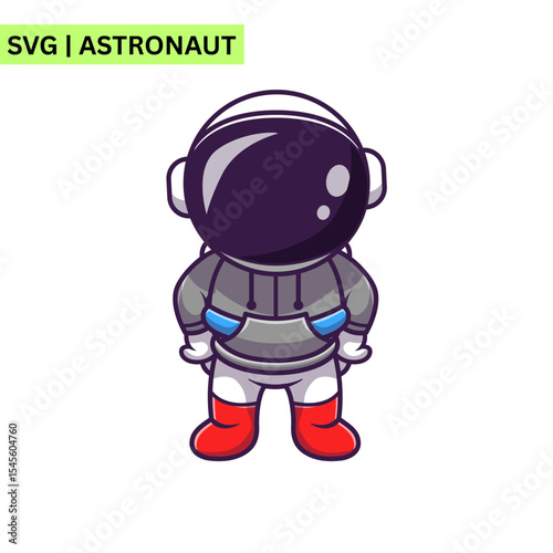 A dynamic astronaut illustration featuring an astronaut floating in zero gravity, surrounded by swirling galaxies and stars, symbolizing adventure and exploration.