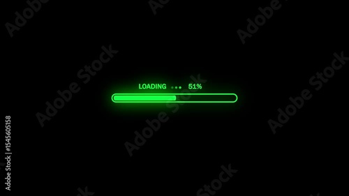 Animation loading bar on blue screen technology futuristic. Loading bar downloading bar and progress loading Complete, Loading bar downloading bar and progress loading Complete.