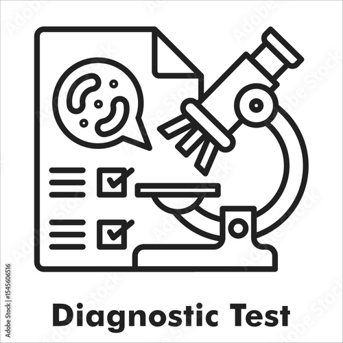 Diagnostic Test Outline Icon