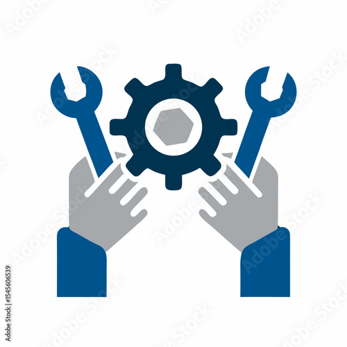 hand holding gears