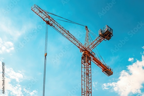 Wallpaper Mural Flawless Image of Low Angle View of Crane Against Blue Sky Torontodigital.ca