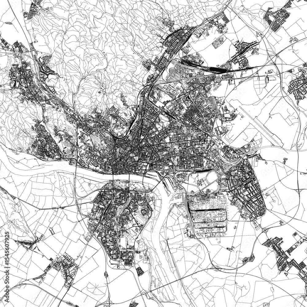 Fototapeta premium 3D illustration of city and urban in Bratislava Slovakia