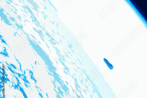 International asteroid day rocket launch from space station earth observation and space exploration mission vector illustration is here