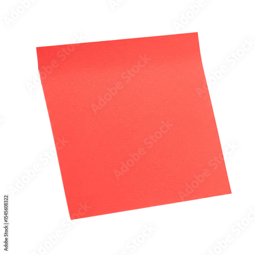 red rectangle reminder paper note isolated on white background 