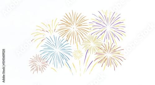 Pastel fireworks explosion graphic design
