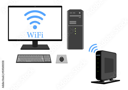 デスクトップパソコンを無線ルーターでインターネット接続する