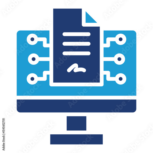 Smart Contract Icon Element For Design