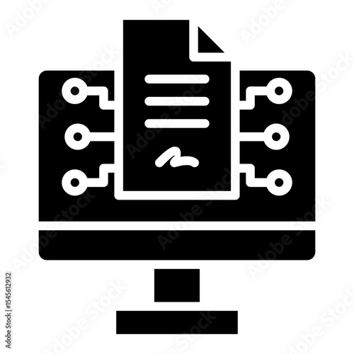 Smart Contract Icon Element For Design