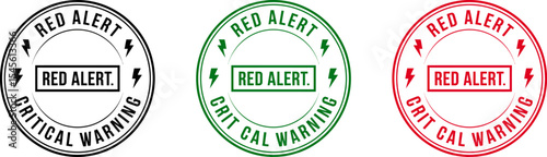 Red alert critical warning vector illustration design element for attention and danger sign symbol use editable stock vector illustration