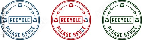 Recycle reuse reduce graphic vector illustration eco friendly design concept for environment protection editable stock vector illustration