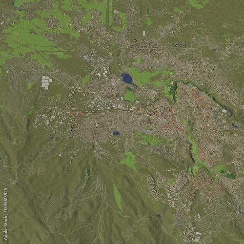 3D illustration of city and urban in Yerevan Armenia