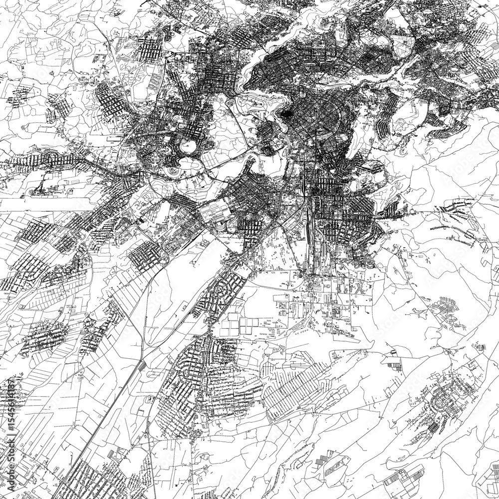 Fototapeta premium 3D illustration of city and urban in Yerevan Armenia