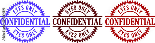 Confidential eyes only stamp vector graphic for secure document and restricted access information use editable stock vector illustration