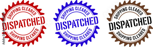 Dispatched shipping cleared vector graphic for online store order fulfillment and delivery process icon editable stock vector illustration