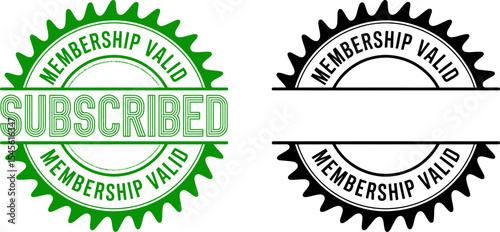 Subscribed membership valid seal vector graphic design element for business and marketing purpose editable stock vector illustration