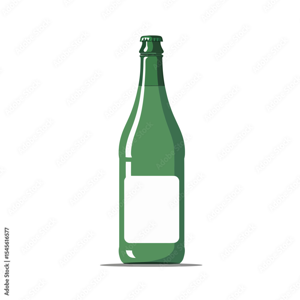 Illustration of a black bottle against a red circle art Illustration of a black bottle against a red circle art