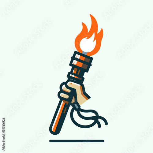 burning torch vector illustration