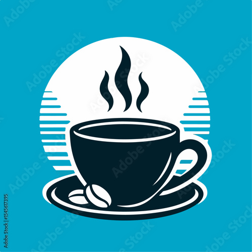 coffee cup glass vector illustration