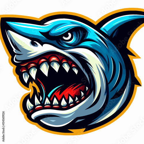 Angry Shark Mascot Vector Illustration