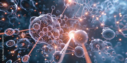 Complex molecules structure evolving and connecting with light rays