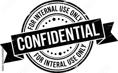 Confidential stamp vector graphic for internal use only private information and secret document concept design editable stock vector illustration