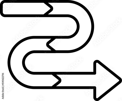 Arrow Chart Vector Icon Stock Illustration
