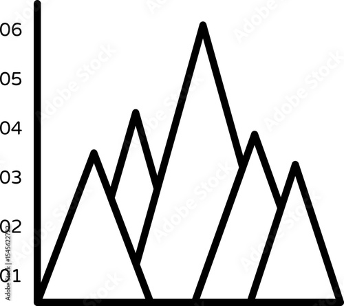 Pyramid Chart Vector Icon Stock Illustration