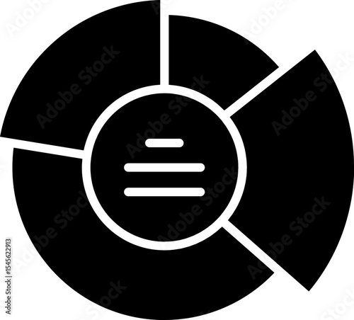 Pie Chart Vector Icon Stock Illustration