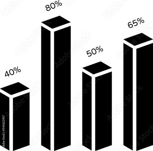 Bar Chart Vector Icon Stock Illustration