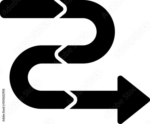 Arrow Chart Vector Icon Stock Illustration