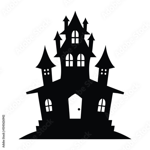 silhouette of castle