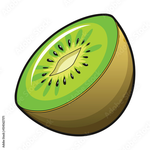 kiwi fruit vector illustration.