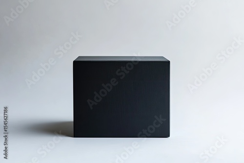 Pixel Perfect Picture of a Black Box on a White Background photo