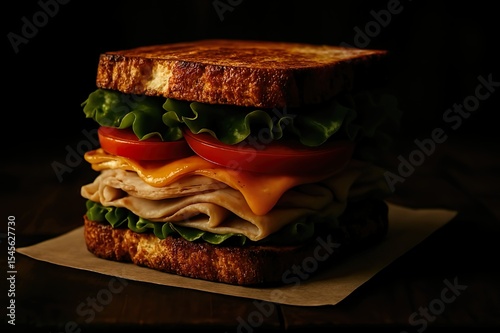 Delicious Turkey and Cheese Sandwich A Culinary Delight