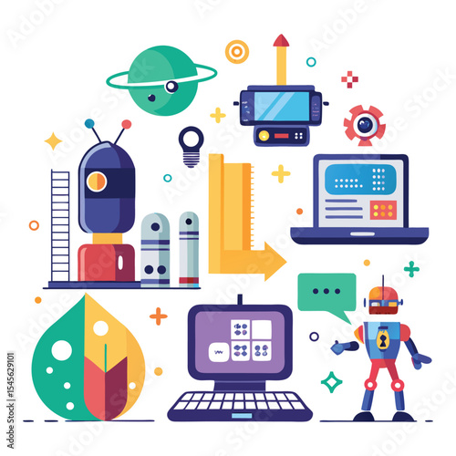 Flat design vector icons set for web and mobile with business infographic elements