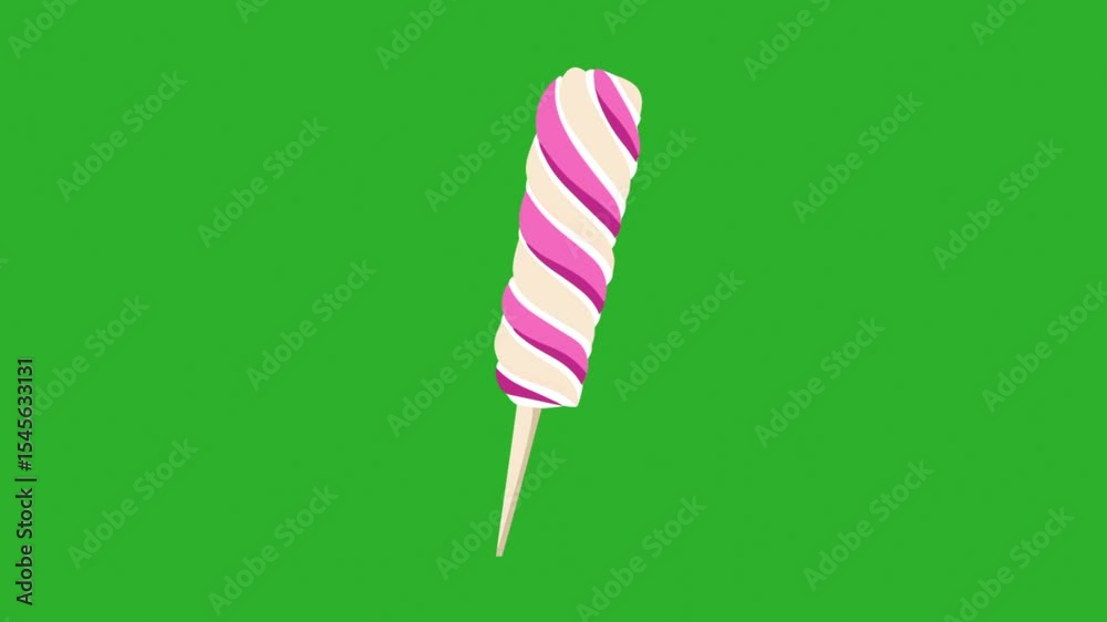 candy animation on green screen