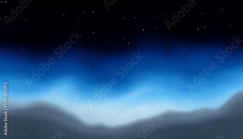 Watercolor painting bright pastel black sky at night 