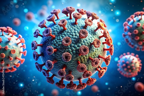 Microscopic visualization of coronavirus structure and surface proteins