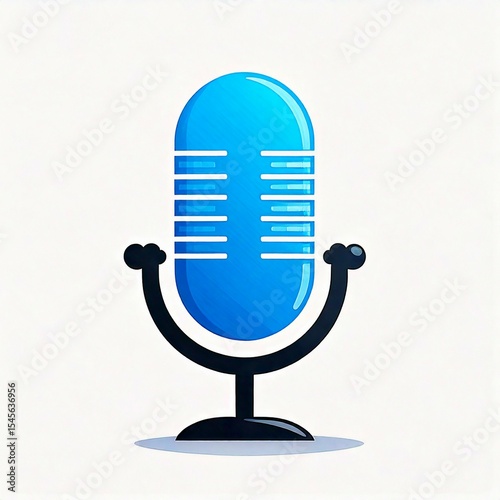 retro microphone on a white background