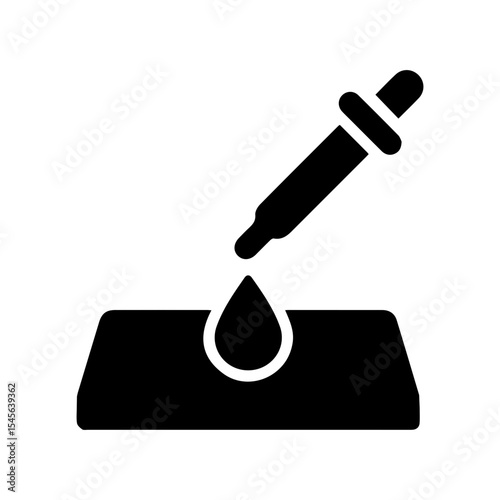 Test blood sample glyph icon