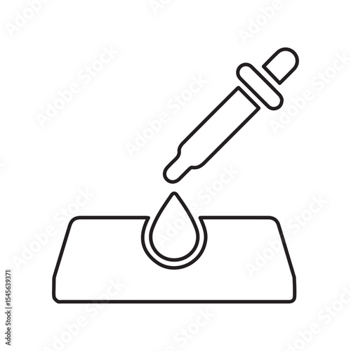 Test blood sample line icon